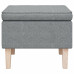Scaun Cu Picioare Din Lemn, Gri Deschis, Material Textil