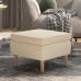 Scaun Cu Picioare Din Lemn, Crem, Material Textil