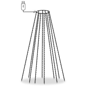 Instalație Brad 500 Led-Uri Albastru 500 Cm Interior/Exterior