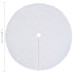 Covor Fustă Brad Crăciun Cu Șosetă Alb 122 Cm Blană Artificială