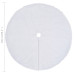 Covor Fustă Brad Crăciun, Alb, 150 Cm, Blană Artificială