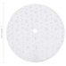 Covor Fustă Brad Crăciun De Lux, Alb, 122 Cm, Blană Artificială