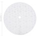 Covor Fustă Brad Crăciun De Lux, Alb, 150 Cm, Blană Artificială