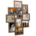 Ramă Foto Colaj Maro Deschis, Pentru 10 Foto X (10X15 Cm), Mdf