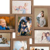 Ramă Foto Colaj Maro Deschis, Pentru 10 Foto X (10X15 Cm), Mdf