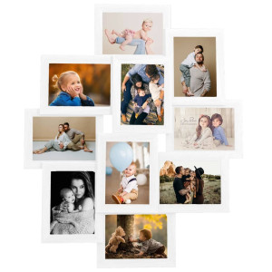Ramă Foto Colaj, Alb, 10 X Foto (10X15 Cm), Mdf