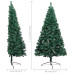 Brad Crăciun Artificial Pre-Iluminat Set Globuri Verde 120 Cm