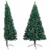 Brad Crăciun Artificial Pre-Iluminat Set Globuri Verde 120 Cm