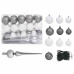Brad Crăciun Artificial Pre-Iluminat Set Globuri Verde 120 Cm