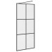 Paravan De Duș Walk-In Negru 90X195 Cm Sticlă Esg Transparentă