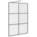Paravan De Duș Walk-In Negru 140X195 Cm Sticlă Esg Transparentă