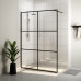 Paravan De Duș Walk-In Negru 140X195 Cm Sticlă Esg Transparentă