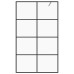 Paravan De Duș Walk-In Negru 140X95 Cm Sticlă Esg Transparentă