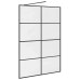 Paravan De Duș Walk-In Negru 140X95 Cm Sticlă Esg Transparentă
