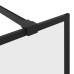 Paravan De Duș Walk-In Negru 140X95 Cm Sticlă Esg Transparentă