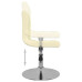 Scaun De Bar Pivotant, Crem, Material Textil