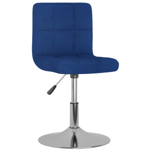Scaun De Bar Pivotant, Albastru, Material Textil