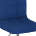 Scaun De Bar Pivotant, Albastru, Material Textil