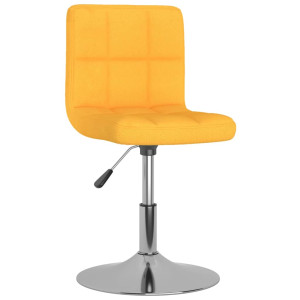 Scaun De Bar Pivotant, Galben, Material Textil