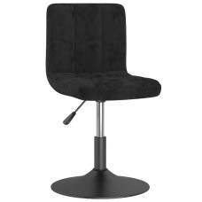 Scaun De Bar Pivotant Catifea Neagră