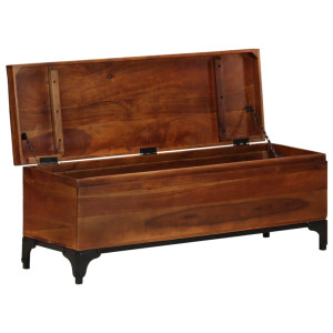 Cufăr De Depozitare, 110X35X41 Cm, Lemn Masiv De Acacia