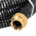 Furtun De Aspirație Cu Racorduri Din Alamă, Negru 1,1" 15 M Pvc