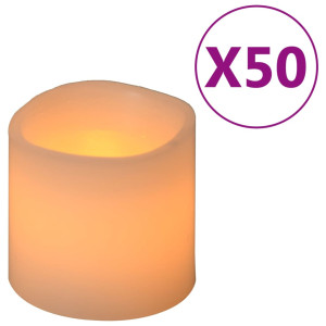 Lumânări Led Electrice, 50 Buc., Alb Cald
