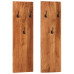 Cuier De Haine De Perete 2 Buc. 36X3X110 Cm, Lemn Masiv Acacia