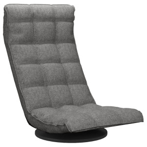 Scaun De Podea Pivotant, Gri Deschis, Material Textil