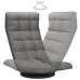 Scaun De Podea Pivotant, Gri Deschis, Material Textil