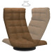 Scaun De Podea Pivotant, Maro, Material Textil
