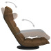 Scaun De Podea Pivotant, Maro, Material Textil