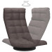 Scaun De Podea Pivotant, Gri Taupe, Material Textil