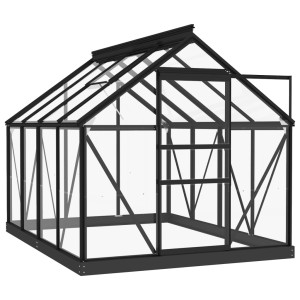 Seră Cadru Bază Antracit 1,6 M², Aluminiu (Nu Se Vinde Separat)