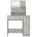 Masă De Toaletă Cu Led, Gri Beton, 86,5X35X141 Cm