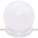 Masă De Toaletă Cu Led, Alb Extralucios, 86,5X35X136 Cm
