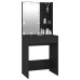 Masă De Toaletă Cu Led, Negru, 60X40X140 Cm