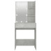 Masă De Toaletă Cu Led, Gri Beton, 60X40X140 Cm