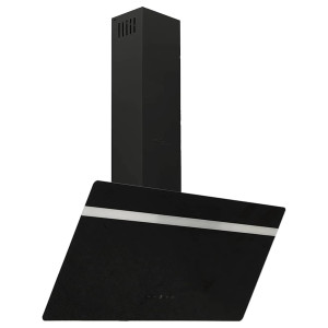 Hotă De Perete, Negru, 90 Cm, Oțel Și Sticlă Securizată