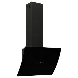 Hotă De Perete Negru 60 Cm Oțel Și Sticlă Securizată