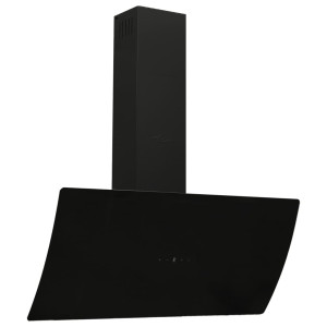 Hotă De Perete, Negru, 90 Cm, Oțel Și Sticlă Securizată