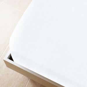 Cearșaf De Pat Cu Elastic, 2 Buc., Alb, 160X200 Cm, Bumbac
