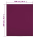 Cearșaf De Pat Cu Elastic, 2 Buc, Bordo, 100X200 Cm, Bumbac
