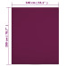 Cearșaf De Pat Cu Elastic, 2 Buc, Bordo, 140X200 Cm, Bumbac