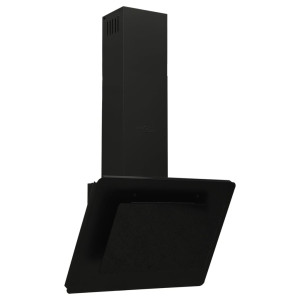 Hotă De Perete Negru 60 Cm Oțel Inoxidabil Și Sticlă Securizată