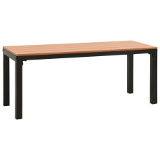 Bancă De Grădină, Maro Și Negru, 110 Cm, Oțel Și Wpc