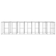 Padoc Câini De Exterior Cu Acoperiș, 16,94 M², Oțel Galvanizat