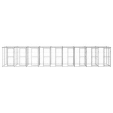Padoc Câini De Exterior Cu Acoperiș, 21,78 M², Oțel Galvanizat