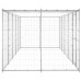 Padoc Câini De Exterior Cu Acoperiș, 12,1 M², Oțel Galvanizat