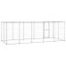 Padoc Câini De Exterior Cu Acoperiș, 12,1 M², Oțel Galvanizat